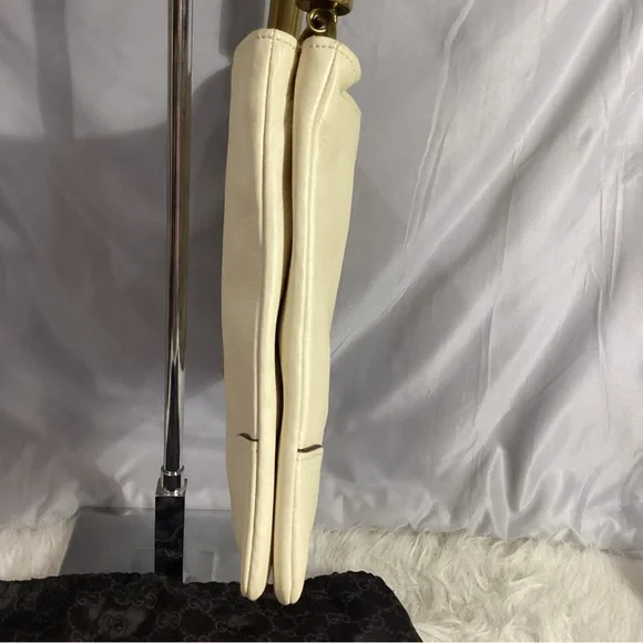 GUCCI Cream Calf Skin Leather Drawstring Hobo Shoulder Bag 109147 - Picture 6 of 14